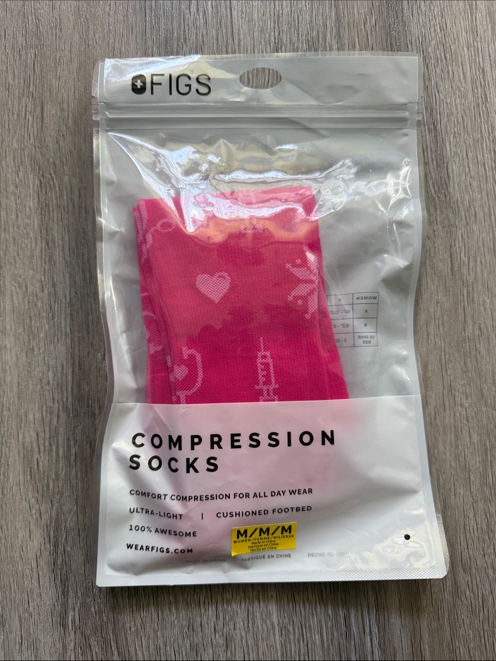 Nwt Figs pink medium compression socks